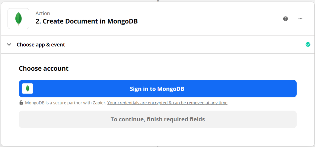 WordPress MongoDB - Create document